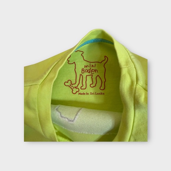 Mini Boden Ice Cream Applique Lime Green Shirt - Picture 3 of 6
